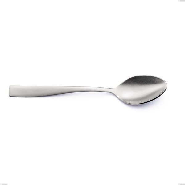 Infinity Sandblasted Coffee Spoon, Stainless Steel 18/10 (AISI 304), Laser Engraving, 2.5 mm Thickness, 138 mm Length