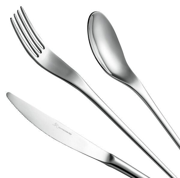 JOLI 51 Pieces Stainless Steel 1810 Mirror Polished 4.0 mm Thickness Cutlery Set in Gift Box