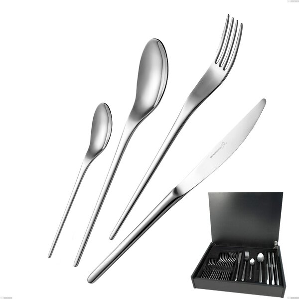 Joli 24 Piece Cutlery Set in Wooden Case, Stainless Steel 18.10 (AISI304), 4.00 mm Thickness