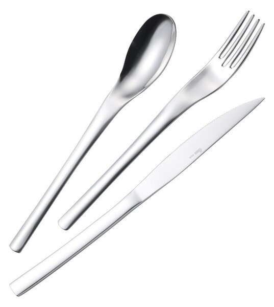 JOY Table Fork in 18.10 AISI430 Stainless Steel, 2 mm Thickness, 217 mm Length, Polished Stainless Steel Handle, Dishwasher Safe