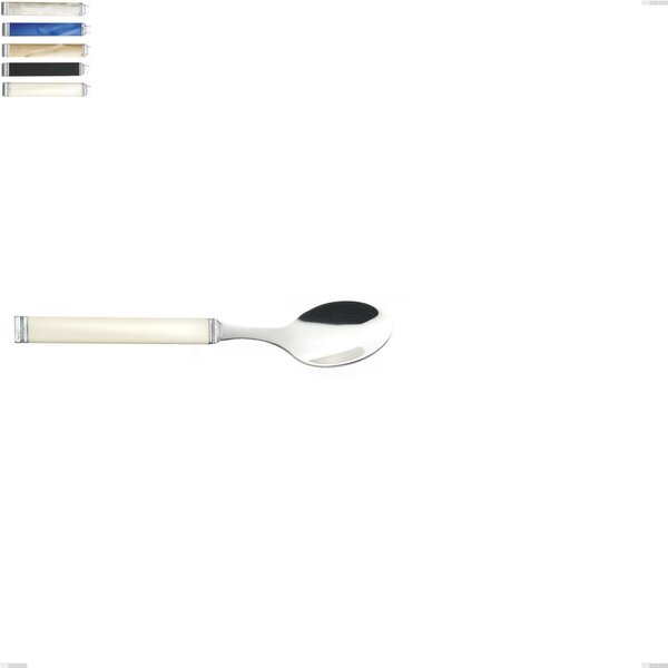 Kilim Coffee Spoon, 18/10 AISI 304 Polished Stainless Steel with Pearlescent Acrylic Handle, Length 152 mm