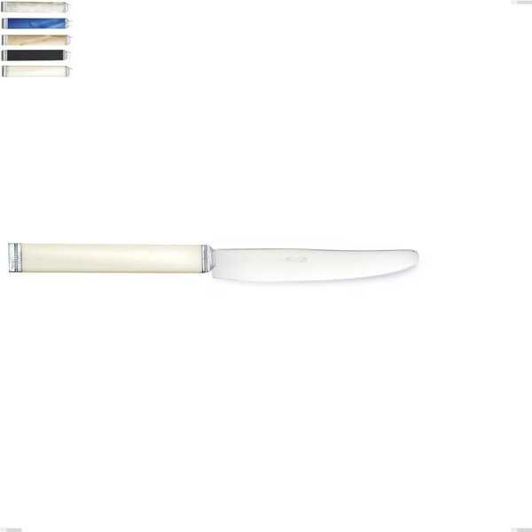 Kilim Table Knife, 18/10 AISI 304 Polished Stainless Steel with Pearlescent Acrylic Handle, Length 232 mm