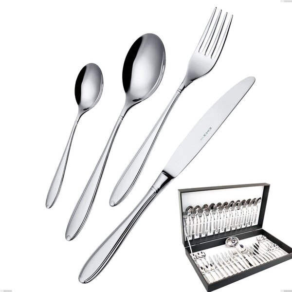 Kappa 51-piece cutlery set in canteen box, Stainless Steel 18.10 (AISI304), 2.5 mm thickness