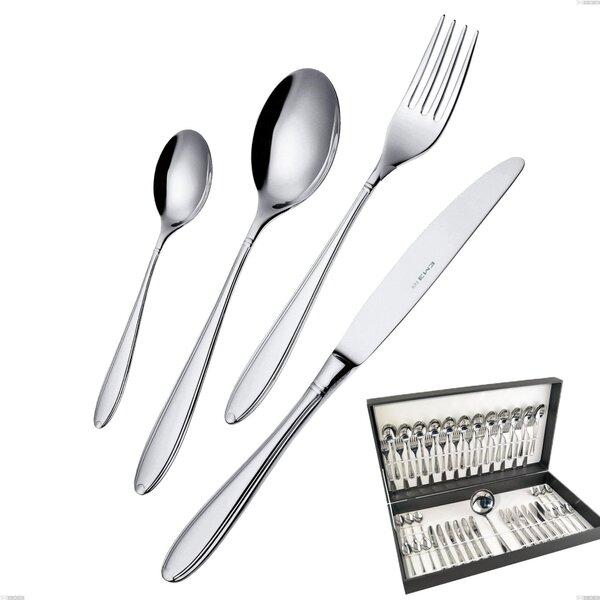 Kappa 49-piece cutlery set in canteen box, Stainless Steel 18.10 (AISI304), 2.5 mm thickness