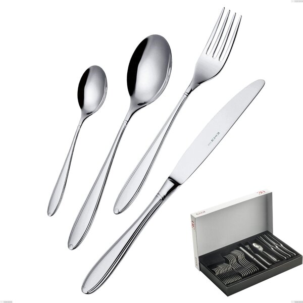 Kappa 30-piece cutlery set in panoramic packaging, Stainless Steel 18.10 (AISI304), 2.5 mm thickness