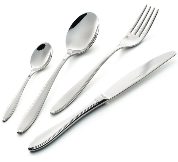 Kappa Sandblasted 30-piece cutlery set in panoramic packaging, 18/10 (AISI304), thickness 2.5 mm