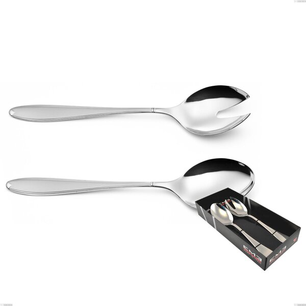 Kappa Sandblasted 2-piece salad set in display box, 18/10 (AISI304), thickness 2.5 mm