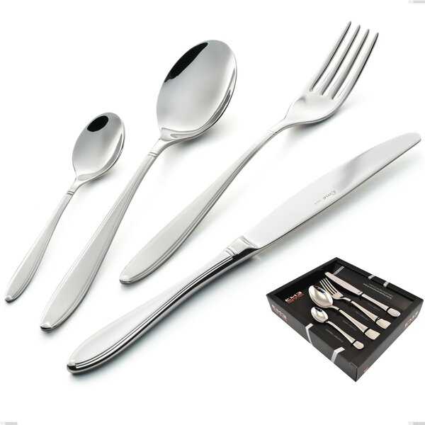 Kappa Sandblasted 24 Piece Cutlery Set in Display Box, 18/10 (AISI304), Thickness 2.5 mm