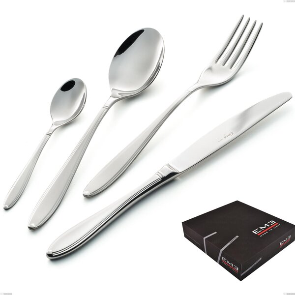 Kappa Sandblasted 49 Piece Cutlery Set in Gift Box, 18/10 (AISI304), 2.5 mm Thickness