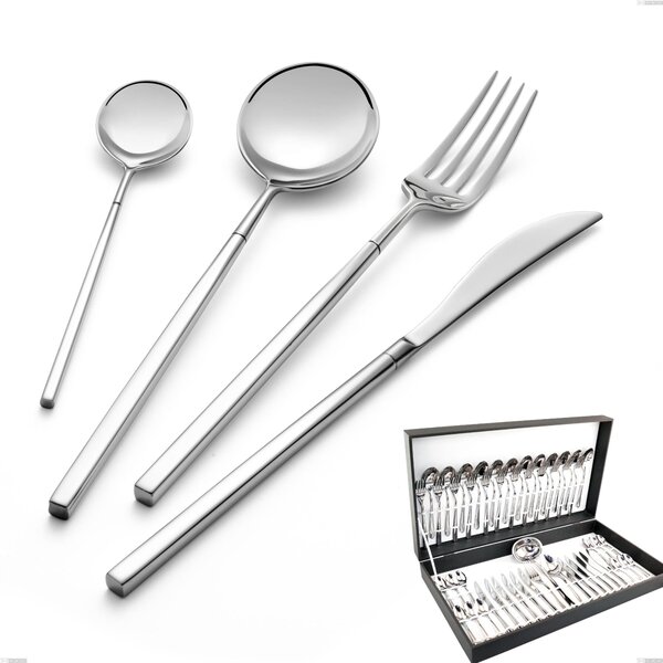 Kyoto 51 Piece Cutlery Set in Canteen Box, Polished Stainless Steel (Aisi 304)