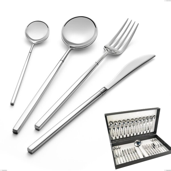 Kyoto 49-piece cutlery set in canteen box, polished stainless steel (Aisi 304)