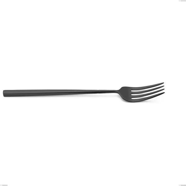 Kyoto Black Serving Fork, Stainless Steel (Aisi 304) with Polished Steel PVD Treatment, Length 247 mm