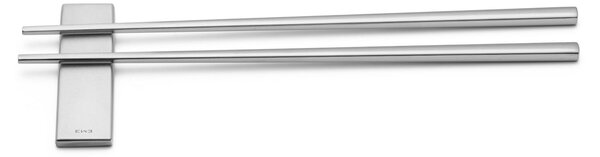 Kyoto Cutlery Rest for SUSHI Set in 18.10 Stainless Steel, Size 75x25 mm, Height 10 mm, Accommodates 2 Cutlery, Polished Stainless-Steel Finish
