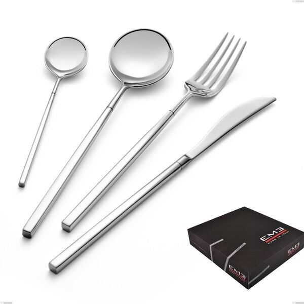 Kyoto 49 Piece Cutlery Set in Gift Packaging, Polished Stainless Steel (Aisi 304)