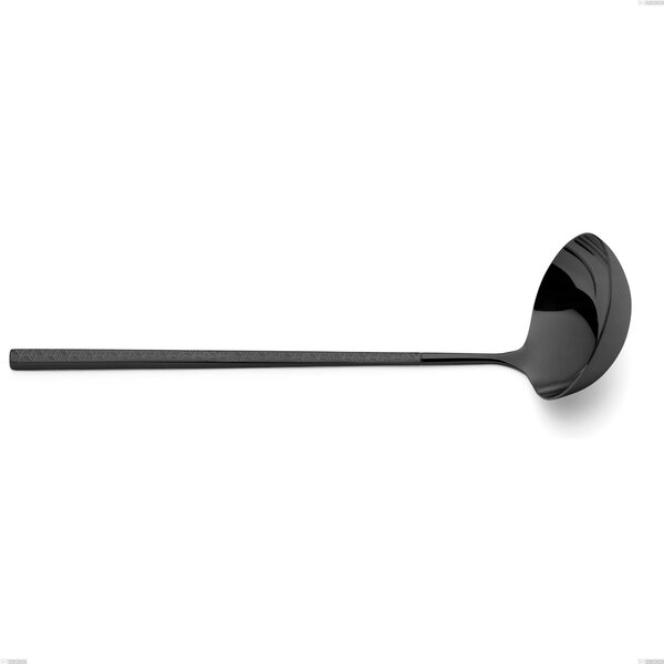 Kyoto Origami Black Ladle, Stainless Steel (Aisi 304) with Polished PVD Steel Treatment, Length 280 mm