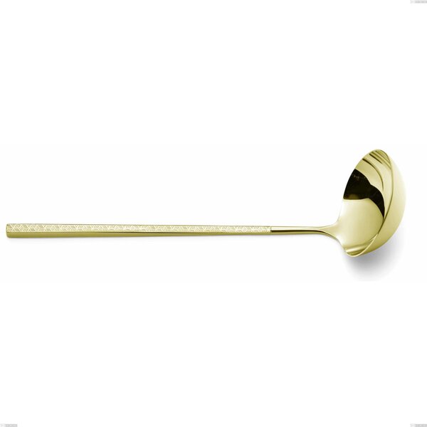 Kyoto Origami Tin Gold Ladle, Stainless Steel (Aisi 304) with PVD Polished Steel Treatment, Length 280 mm