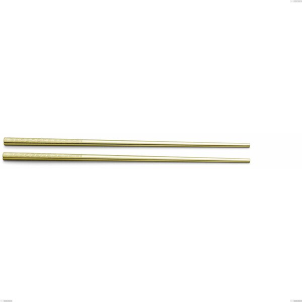 Kyoto Origami Tin Gold Chopsticks Pair, Stainless Steel (Aisi 304) with PVD Polished Steel Treatment, Length 250 mm
