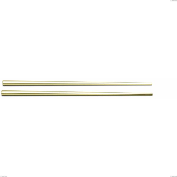 Kyoto Tin Gold Chopsticks Pair, Stainless Steel (Aisi 304) with polished steel PVD treatment, length 250 mm