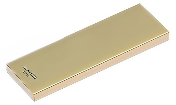 Cutlery Rest for SUSHI Set in 18.10 Stainless Steel Dimensions 75x25 h 10 mm Accommodates 2 Cutlery Sandblasted Champagne Finish