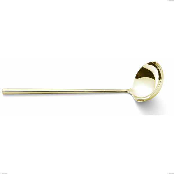 Kyoto Tin Gold Ladle, Stainless Steel (Aisi 304) with PVD Polished Steel Treatment, Length 280 mm