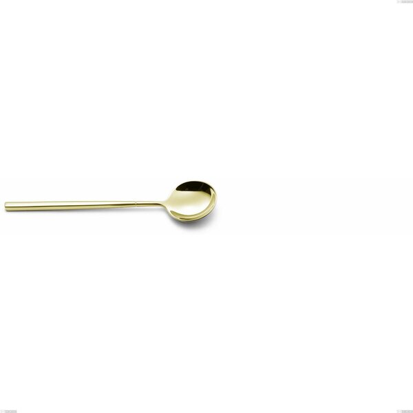 Kyoto Tin Gold Coffee Spoon, Stainless Steel (Aisi 304) with Polished Steel PVD Treatment, Length 145 mm