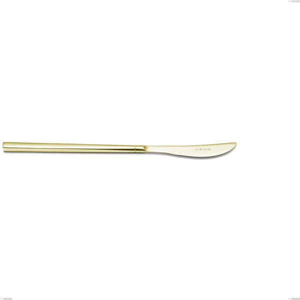 Kyoto Tin Gold Table Knife, Stainless Steel (Aisi 304) with PVD Polished Steel Treatment, Length 229 mm
