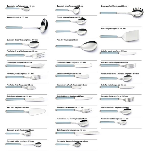 Showcase Pack 6 Pieces Dessert Forks Linea Gres, Stainless Steel 18/10 AISI 304 with Acrylic Handles Linea Gres
