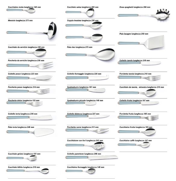 2-piece Salad Set Linea Gres in Book-style Box, 18/10 AISI 304 Stainless Steel with Acrylic Handles