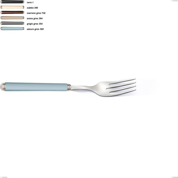 Gres Line Fish Fork, 18/10 AISI 304 Stainless Steel with Acrylic Handles, Length 214 mm Name: Linea Gres