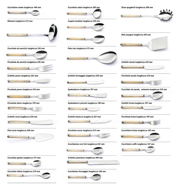 Lasagne Server pearl line collection, Stainless Steel 18/10 (AISI304) Length 250 mm, ABS Handle with Double Ring, Dishwasher Safe
