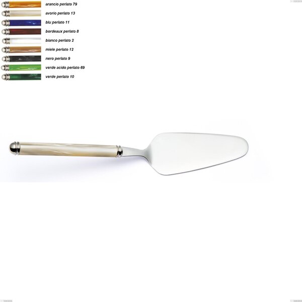 Pearl Line Cake Server, Stainless Steel 18/10 (AISI304) Length 248 mm, ABS Handle with Double Ring, Dishwasher Safe