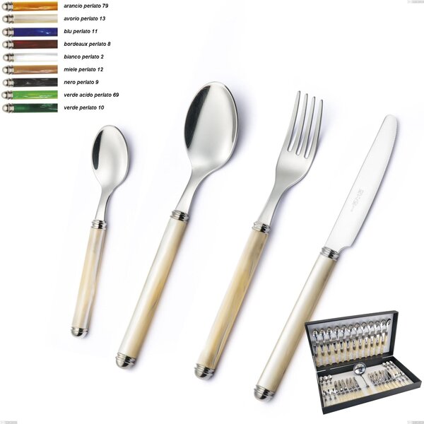 49-Piece Pearl Line Cutlery Set in Canteen Box, Stainless Steel 18/10 (AISI304)