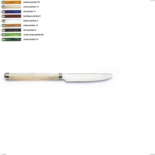 Pearl Line Fruit Knife, Stainless Steel 18/10 (AISI304) Length 197 mm, ABS Handle with Double Collar, Dishwasher Safe