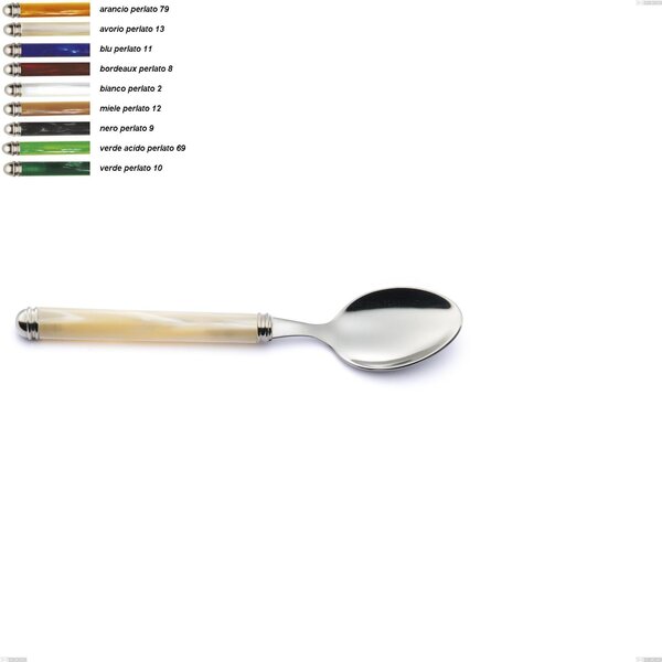 Pearl Line Fruit Spoon, Stainless Steel 18/10 (AISI304) Length 185 mm, ABS Handle with Double Ferrule, Dishwasher Safe