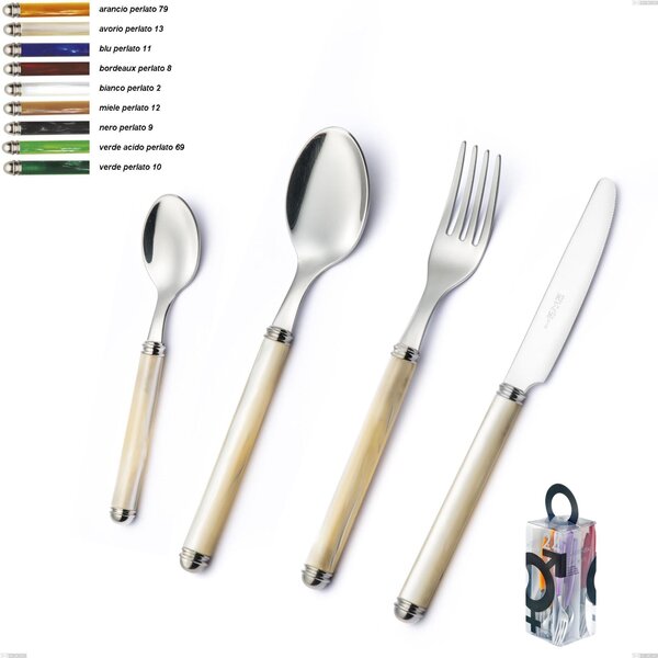 You&Me 24-Piece Cutlery Set Pearl Line, Stainless Steel 18/10 (AISI304)