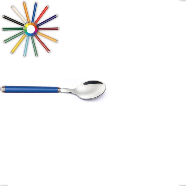 LINEA Coffee Spoon in 18.10 Stainless Steel Length 140 mm Acrylic Handle Dishwasher Safe
