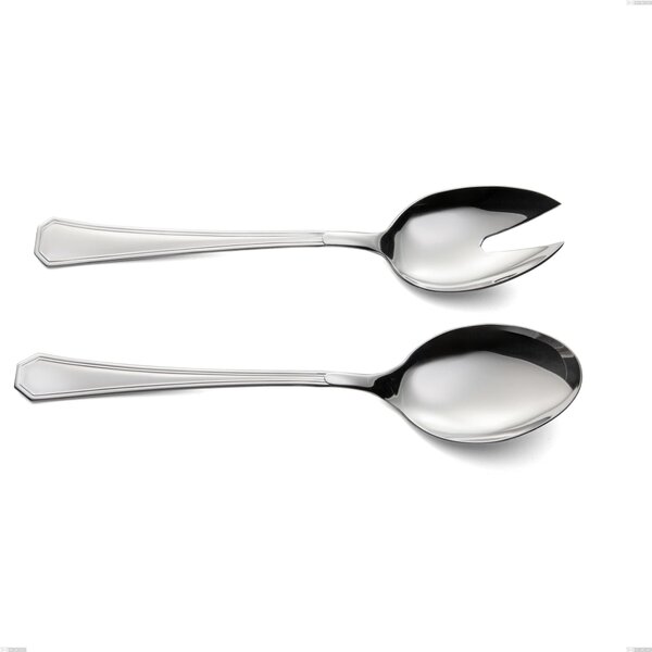 Loira Salad Cutlery Pair, Polished AISI 304 Stainless Steel, 2 mm Thickness, Classic Design, Length 228 mm
