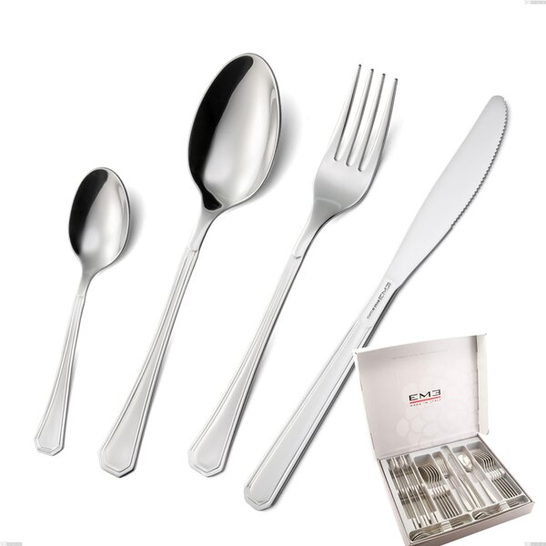 Loira 24-Piece Cutlery Set in Presentation Box, Economical Knife, Polished AISI 304 Stainless Steel, 2mm Thickness, Classic Design