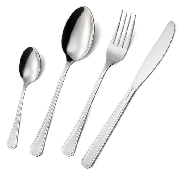 LOIRA 24 Piece Cutlery Set in 18/10 Stainless Steel, Mirror Polished, 2.0 mm Thickness