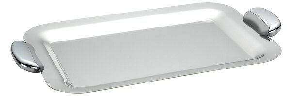 Rectangular Tray with Handles JOINT EME 43x30 cm - without handles in polished stainless steel, die-cast metal handles with polished and sandblasted finish