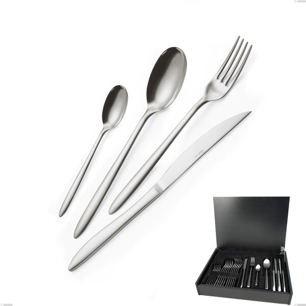24-Piece Live Cutlery Set in Wooden Box, Economical Dining Knife, Polished Stainless Steel (Aisi 304)