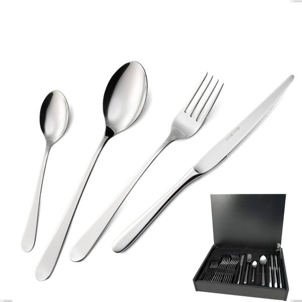 Lady 24-Piece Cutlery Set in Wooden Case, 18/10 (AISI304), 2.5 mm Thickness