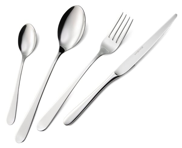 Lady 24-Piece Cutlery Set in 18.10 Mirror-Polished Stainless Steel 2.5 mm with Space-Saving Packaging