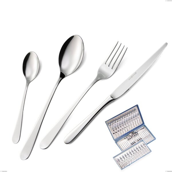 75-Piece Lady Cutlery Set in Gift Case, 18/10 (AISI304), 2.5 mm Thickness