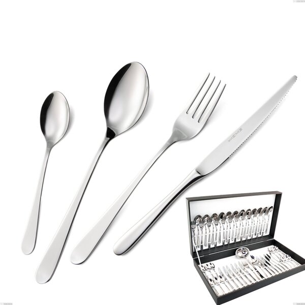 Lady 51-Piece Cutlery Set in Canteen Box, 18/10 (AISI304), 2.5 mm Thickness