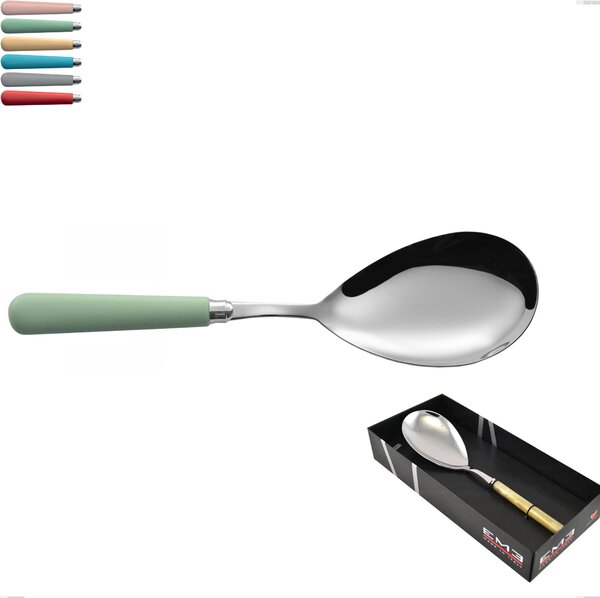 Showcase Box 1 Piece Rice Paddle Macarons, 18.10 Stainless Steel with Polished Acrylic Handles