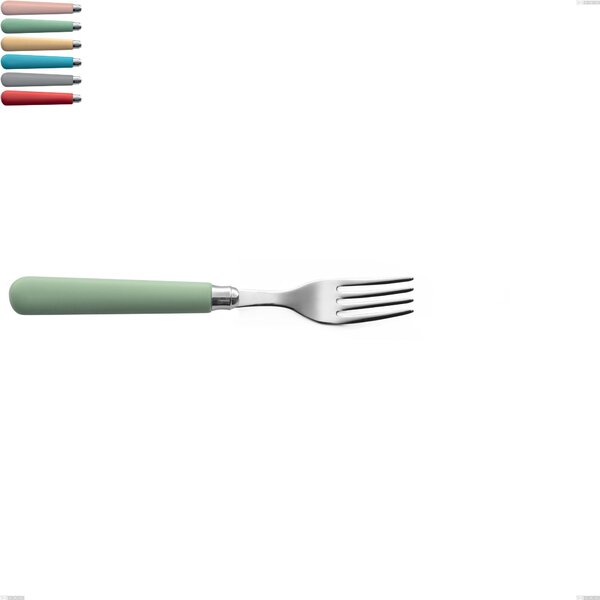 Macarons Table Fork, Stainless Steel 18.10, Length 204 mm, Acrylic Handles, Polished Stainless Steel Name: Macarons