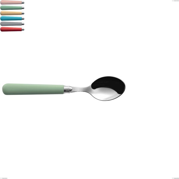 Table Spoon, Macarons Soup, 18.10 Stainless Steel 204 mm Length, Polished Stainless Acrylic Handles, Name: Macarons