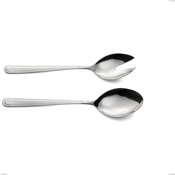 Medea Salad Cutlery Pair, Polished AISI 304 Stainless Steel, 3 mm Thickness, 231 mm Length