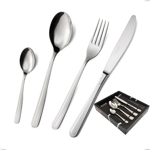 MEDEA 24 Piece Cutlery Set Stainless Steel 18.10 (AISI304) Polished 3.0 mm Thickness in Showcase Packaging